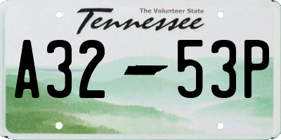 TN license plate A3253P