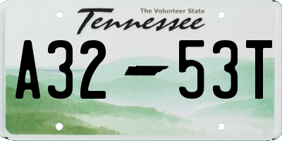 TN license plate A3253T