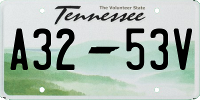 TN license plate A3253V