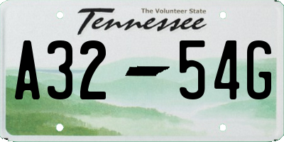 TN license plate A3254G