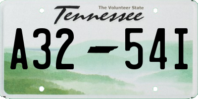 TN license plate A3254I