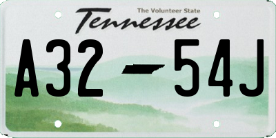 TN license plate A3254J