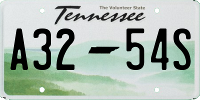 TN license plate A3254S