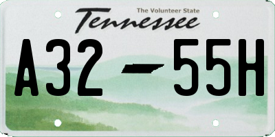 TN license plate A3255H