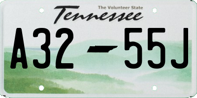 TN license plate A3255J