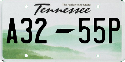 TN license plate A3255P