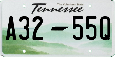 TN license plate A3255Q
