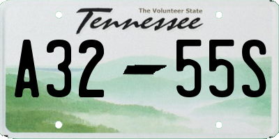 TN license plate A3255S