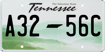 TN license plate A3256C