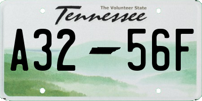 TN license plate A3256F