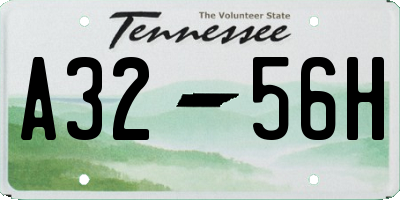 TN license plate A3256H