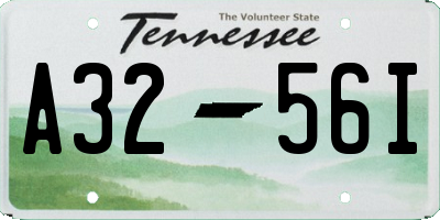 TN license plate A3256I