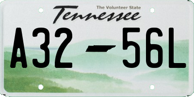 TN license plate A3256L