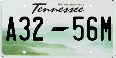 TN license plate A3256M