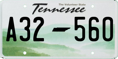 TN license plate A3256O
