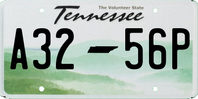 TN license plate A3256P