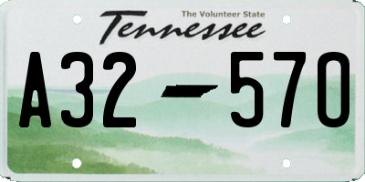 TN license plate A3257O