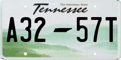 TN license plate A3257T