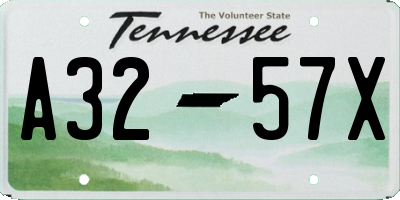 TN license plate A3257X