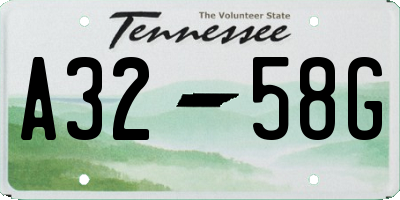 TN license plate A3258G