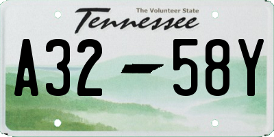 TN license plate A3258Y