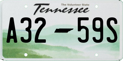 TN license plate A3259S