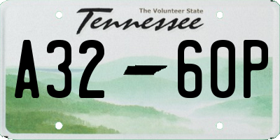 TN license plate A3260P