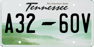TN license plate A3260V