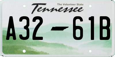 TN license plate A3261B