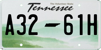 TN license plate A3261H