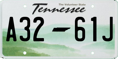 TN license plate A3261J