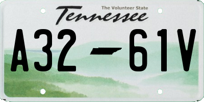 TN license plate A3261V