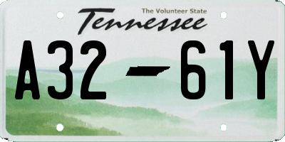 TN license plate A3261Y