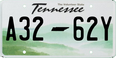 TN license plate A3262Y
