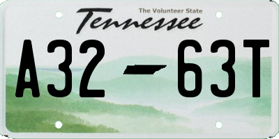 TN license plate A3263T