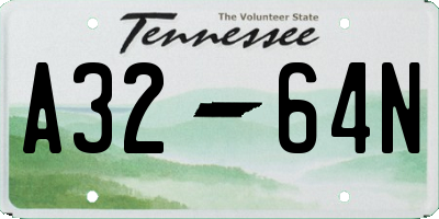 TN license plate A3264N