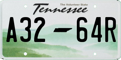 TN license plate A3264R
