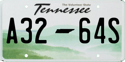 TN license plate A3264S