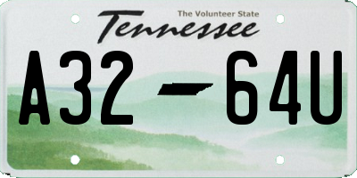 TN license plate A3264U