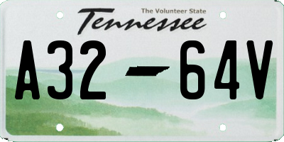 TN license plate A3264V