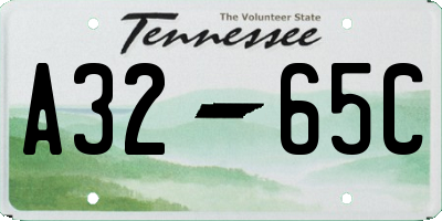 TN license plate A3265C