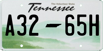 TN license plate A3265H