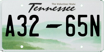 TN license plate A3265N