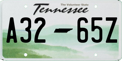 TN license plate A3265Z