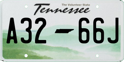TN license plate A3266J
