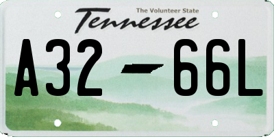 TN license plate A3266L
