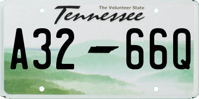 TN license plate A3266Q
