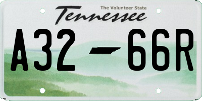 TN license plate A3266R