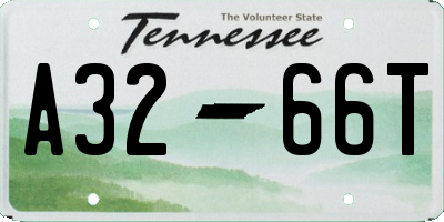 TN license plate A3266T