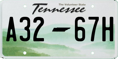 TN license plate A3267H